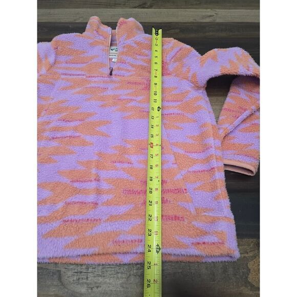 Billabong Boundary Mock 1/2 Zip 2 Lit Up Lilac Aztec Fleece Cozy Core Size M - Picture 8 of 11